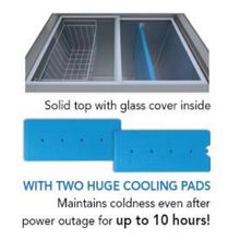 Load image into Gallery viewer, Fujidenzo 9 cu. ft. Solid Top with Sliding Glass Cover Chest Freezer / Chiller (Dual Function) | Model: FCG-90 PDF SL