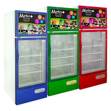 Load image into Gallery viewer, Markes 8.8 cu. ft. Upright Glass Chiller / Beverage Cooler with Top Freezer | Model: MSRF-251BLJ