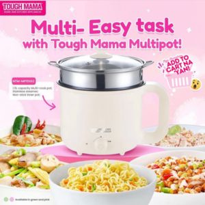 Tough Mama 1.5L Multipot Cooker with Stainless Steel Steamer Multicooker Model NTM MP15SS2