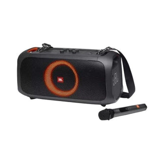 JBL Portable Party Speaker with Built-in Lights and Wireless Mic | Model: Partybox On-The-Go