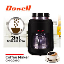 Load image into Gallery viewer, Dowell 4-6 Cups Coffee Maker with Grinder | Model: CM-2080G
