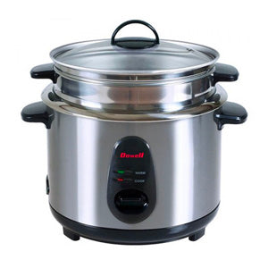 Dowell 1.8L 10 Cups Stainless Rice Cooker with Steamer | Model: RC-10SS
