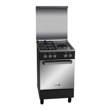 Load image into Gallery viewer, Fujidenzo 50cm Cooking Range (2 Gas Burners + 1 Electric Hot Plate, Gas Oven) | Model: FGR-5521VTMB
