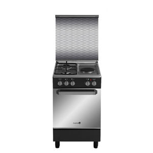 Fujidenzo 50cm Cooking Range (2 Gas Burners + 1 Electric Hot Plate, Gas Oven) | Model: FGR-5521VTMB