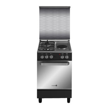 Fujidenzo 50cm Cooking Range (2 Gas + 1 Electric, Gas Oven, Rotisserie) | Model: FGR-5521VTRMB