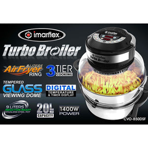 Imarflex Digital Turbo Broiler with 8L Air Fryer Ring | Model: CVO-850DS