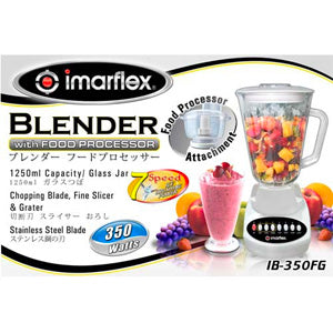 Imarflex 1.25L Blender with Food Processor | Model: IB-350FG