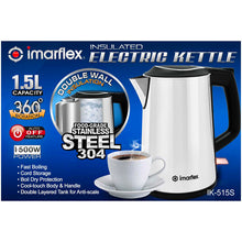 Load image into Gallery viewer, Imarflex 1.5L Insulated Electric Kettle | Model: IK-515s
