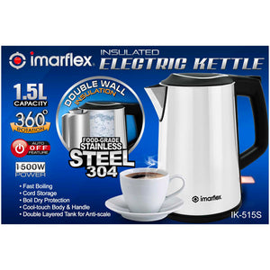 Imarflex 1.5L Insulated Electric Kettle | Model: IK-515s