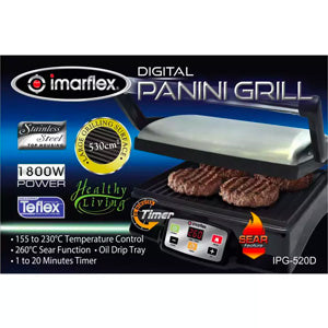 Imarflex Digital Panini Grill | Model: IPG-520D