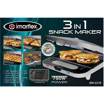 SMART 3-in-1 Waffle/Grill/Sandwich Maker – Smart