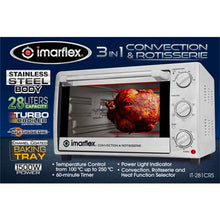 Load image into Gallery viewer, Imarflex 28L 3-in-1 Convection Oven &amp; Rotisserie | Model: IT-281CRS
