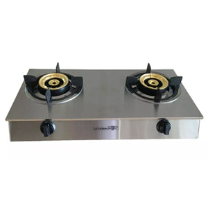 La Germania Double Burner Gas Stove (2 Twin Jet 120mm Black Cast Iron, Stainless Steel) | Model: G-1000MAX