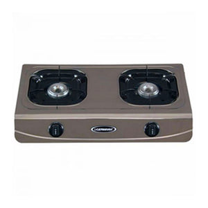 La Germania Double Burner Gas Stove (85mm Cast Iron, Stainless Steel) | Model: G650X