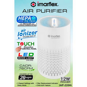 Imarflex Air Purifier with HEPA Filter (20 sqm) | Model: IAP-220Hi
