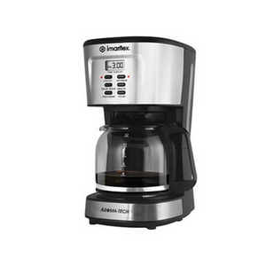 Imarflex 12 Cups Coffee Maker with Aroma Tech and LCD Time Display | Model: ICM-512AS