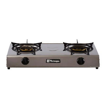 Tecnogas Double Burner Gas Stove (Full Stainless Steel) | Model: GS200BCSS