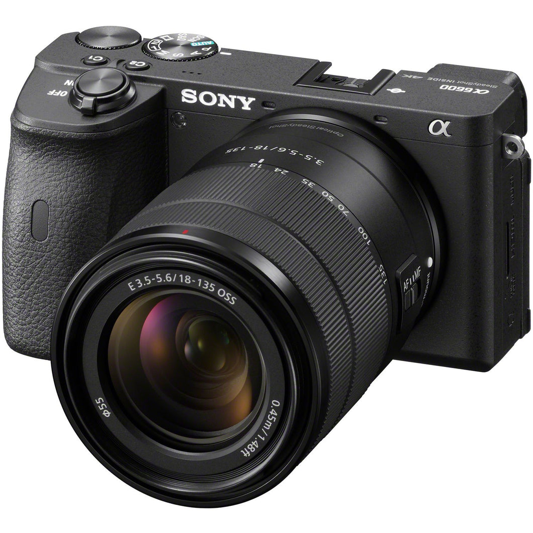 Sony a6600 premium E-mount APS-C camera + 18-135 mm Zoom Lens | Model: ILCE-6600M (Kit)