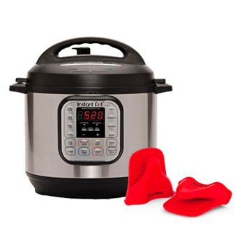 Instant Pot Duo Multi-Use Programmable 6-Qt Pressure Cooker Stainless Steel  Red